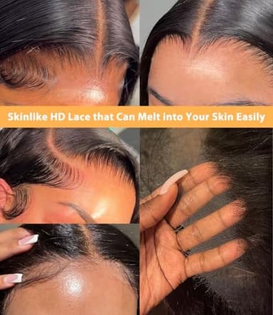 Mlip 13x6 HD Lace Frontal Body Wave, 0.10mm Ultra Thin Invisible Swiss Lace, Skinlike Real HD Lace Melt into Skin Perfectly, Pre-plucked Natural Hairline, Raw Indian Human Hair 20 Inches - Image 2