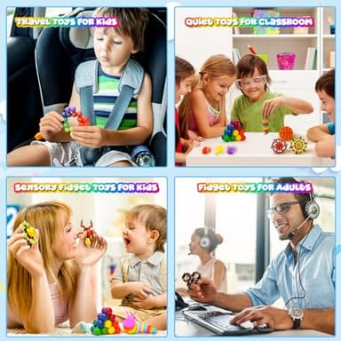 15Pack Fidget Toys Bulk for Adult Kid, Carnival Prizes Stress Anxiety Calm Down Sensory Autism ADHD Autistic Christmas Stocking Stuffer Gift Figette Classroom Treasure Box School Must Have Special Set - Image 5