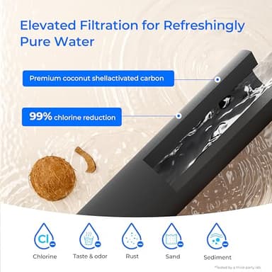 Waterdrop Gravity-fed Water Filter System, with Upgrade 3 Black Carbon Filters and Metal Spigot, 9000 Gallon Longer Lifespan and 150% Faster Flow, King Tank Series, 2.25G - Image 6