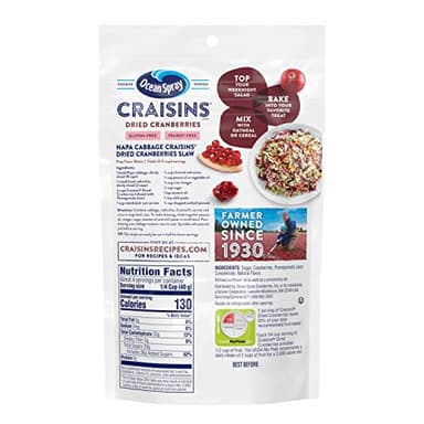 Ocean Spray® Craisins® Pomegranate, Dried Cranberries Infused with Pomegranate Juice, Dried Fruit, 6 Oz Pouch (Pack of 12) - Image 2