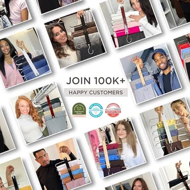 MORALVE Pants Hangers Space Saving - 2 Pack European Beechwood Scarf and Jean Hangers - Closet Organizer and Space Saver Pant Rack, Leggings Hanger, and Scarf Holder with 360° Swivel Hook - Image 6