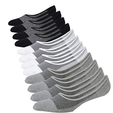JORMATT 6 Pairs Mens Women Genuine No Show Socks Boys Sneaker Shoes Mesh Knit Low Cut Athletic Cotton Socks Non Slip, Men Shoe size 6-10 - Image 2