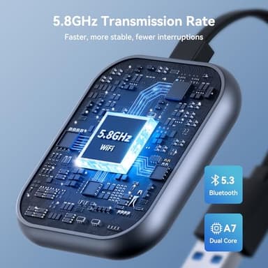 Wireless CarPlay Adapter for iPhone, 2 in 1 CarPlay and Android Auto Converts Factory Wired to Wireless, Plug and Play Car Play Adapter with Stable Control and No Delay - Image 3