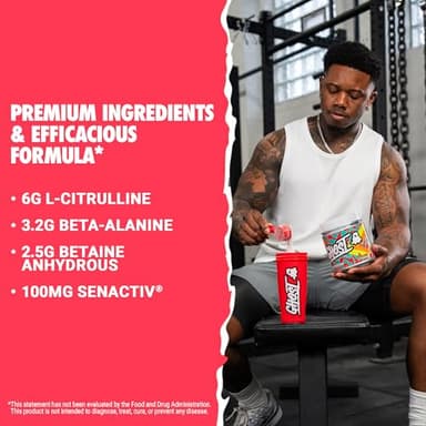 GHOST Legend Pre-Workout Powder, Orange Cream - 30 Servings – Pre-Workout for Men & Women with Choline, L-Citrulline, & Beta Alanine for Energy & Focus - Image 3