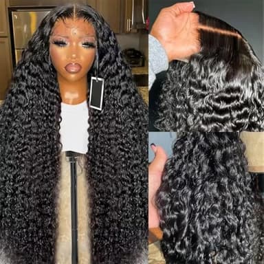 Nervoss 30 Inch Deep Wave Lace Front Wigs Human Hair 200% Density 13x6 HD Transparent Deep Curly Lace Front Wigs for Women Pre Plcked Glueless Wigs with Baby Hair - Image 3