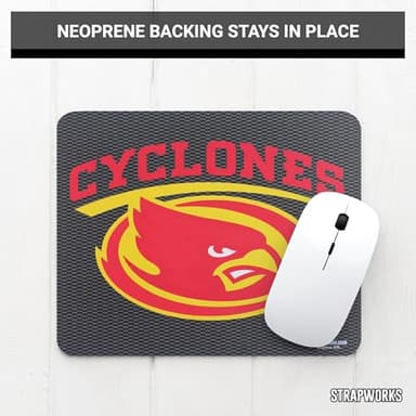 Iowa State University Mouse Pad, Cyclones Collegiate Team Gear, Carbon Cyclones - Image 4