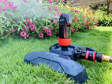 Eden 94124 Multi Pattern Turbo Gear Drive Sprinkler Plus Misting System, with Quick Connect Set, 360 Degree Coverage - Image 4