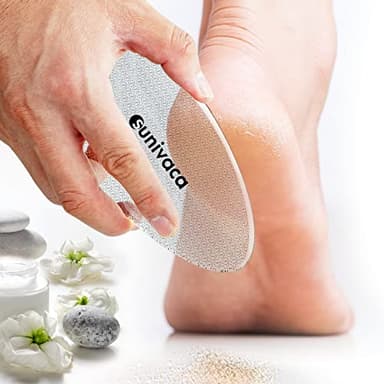 Sunivaca Glass Foot File Callus Remover for Feet, Heel Scraper, Pumice Stone, Diabetic Feet Scrubber Dead Skin Remover for Feet Professional Pedicure Tools - Image 3