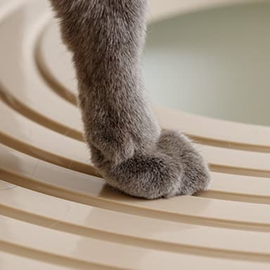 IRIS USA Cat Litter Box, Large Top Entry with Litter Catching Lid and Scoop, Dog Proof, Cat Box Enclosure, Beige/White - Image 6