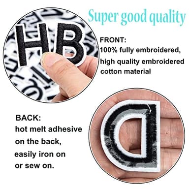 GYGYL Iron on Letters Patches, 9Pcs of 2 Inch Pink Letter "M" Patches, Alphabet Embroidered Patch for Clothes, Dress, Hat, Socks, Jeans, DIY Accessories - Image 2