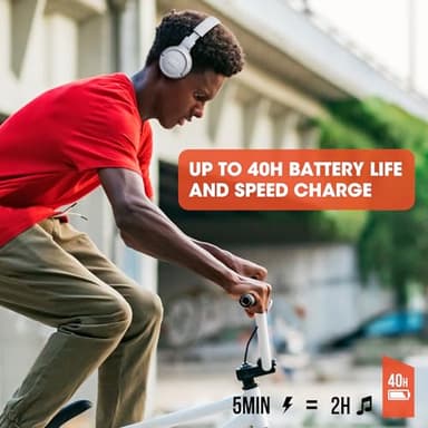JBL Tune 510BT - Bluetooth headphones with up to 40 hours battery, microphone for call, foldable and comfortable, Android and iOs compatible (Rose) - Image 4