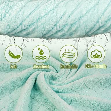 Toddler Bath Towel Hooded Kids Towel Bath Baby Towels with Hood for Boy Girl 0-5 Years, 2-Pack Soft Absorbent Baby Bath Towel Toddler Towels with Hood, Thick 50''x32'' Kids Hooded Towel for Toddlers - Image 3