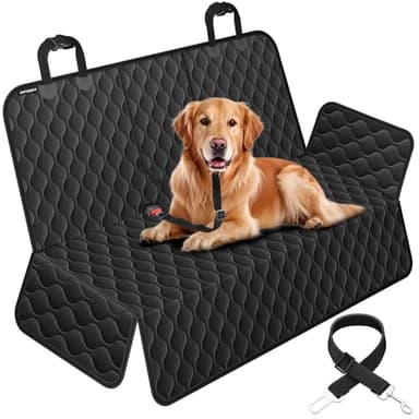 URPOWER Dog Car Seat Cover for Back Seat - Waterproof Bench Seat Cover Fits Middle Armrest for Cars, SUVs & Small Trucks, Nonslip Backseat Dog Covers Rear Seat Protector for Pets and Child - Image 1