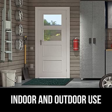 GORILLA GRIP 100% Waterproof All-Season WeatherMax Doormat, 47x35, Durable Natural Rubber, Stain and Fade Resistant, Low Profile, Indoor Outdoor Door Mats, Easy Clean Patio Entrance Mat, Green Palm - Image 9