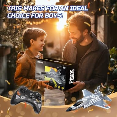 DEERC F35 4 Channel Brushless RC Plane for Adults Remote Control Airplane EDF Fighter Jet,2.4GHz 6-axis Gyro Stabilizer EPP RTF Hobby Glider Aircraft Plane Easy to Fly for Advance Player - Image 8