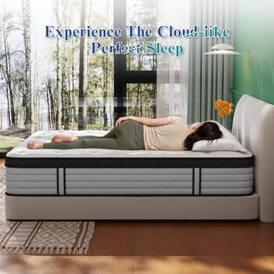 NeoDream Queen Mattress, 12 Inch Hybrid Matress with Memory Foam & Individual Pocket Springs, Queen Size Mattress in a Box, Medium Firm Feel, Pressure Relief, Edge Support, Motion Isolation - Image 7