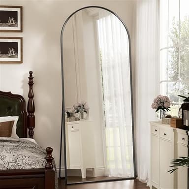 Antok Full Length Mirror, 71"x28" Floor Mirror, Oversized Floor Standing Mirror Freestanding Full Body Mirrors with Stand for Bedroom, Hanging Mounted Mirrors for Living Room Cloakroom, Black - Image 3