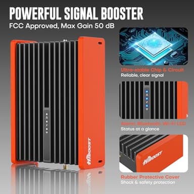 HiBoost Cell Phone Signal Booster for Trucks and SUVs | Boosts 5G & 4G LTE for All Carriers - Verizon, AT&T, T-Mobile & More | Weatherproof Antenna | Ultra-Stable Booster | FCC Approved - Image 5