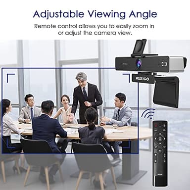 NexiGo Zoom Certified, N950P 4K Zoomable Webcam with Remote Control, Sony_Starvis Sensor, 5X Digital Zoom, Pro Web Camera with Dual Stereo Mics, for Zoom Skype Teams Twitch - Image 3