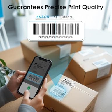 KNAON Bluetooth Thermal Shipping Label Printer, 4x6 Portable Thermal Address Label Printer for Small Business, Compatible with iPhone,Android,Windows,Mac,Chromebook –Works with Ebay Shopify USPS&More - Image 7