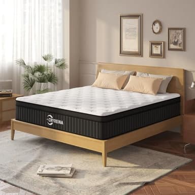 CRYREINA Queen Mattress, 14 Inch Queen Hybrid Mattress in a Box, Upgrade Individually Pocket Springs, Medium Firm, Pressure Relief, Breathable Comfort and Durable, CertiPUR-US Certified - Image 7