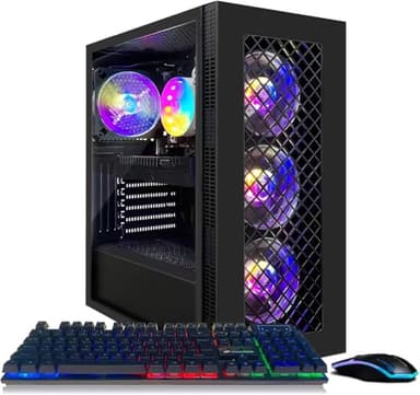 STGAubron Gaming Desktop PC, Intel Core I7 8th Gen up to 4.1G, GeForce GTX 1660 Super 6G, 16G DDR4, 512G SSD, WiFi 6 & BT 5.2, RGB Fan x4, Windows 11 Home - Image 1
