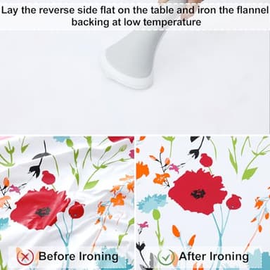 misaya Round Fitted Tablecloth with Elastic Edge, 100% Waterproof Oil Proof Plastic Table Cover, Vinyl Flannel Backed Tablecloth Fits 36"-44" Round Tables for Dinner, Outdoor, Picnic, Flowers - Image 8