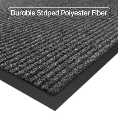 Naturei Front Door Mat, 3' x 6' Heavy Duty Indoor Outdoor Door Mat for Entryway, Commercial Door Mats Entrance, Low Profile Welcome Mats Non-Slip, Durable Rubber Backing Entry Mat for Patio, Home - Image 3