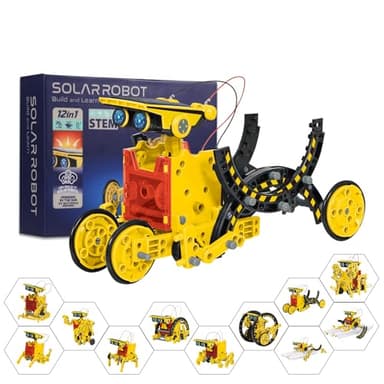 AESGOGO STEM Projects for Kids Ages 8-12, Solar Robot Science Building Kits, Birthday Gifts for 8 9 10 11 12-16 Year Old Boys Girls Teens, Robotics Powered by Sun or Battery(Not Include). - Image 1