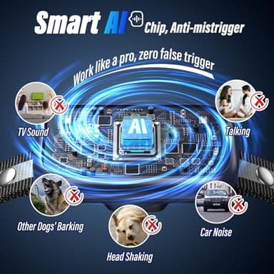 Dog Bark Collar, Smart Barking Collar with 4 Modes, 7 Adjustable Sensitivity for Barking Howling Whining, Automatic Anti Barking Device for Large Medium Small Dogs IP67 Waterproof for Indoor & Outdoor - Image 5