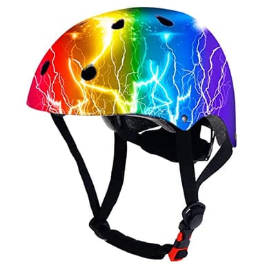 JeeFree Adjustable Gradient Color Skateboard Helmet for 3-5-8-14+Ages【Toddler Kids Youth Adult】 Girls Boys Woman.Bike Helmet for Multi-Sports Cycling Bicycle Scooter Inline Roller Skate Rollerblading - Image 1