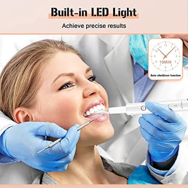 Plaque Remover for Teeth, Electric Tooth Cleaner Tartar Remover for Teeth with LED Light,4 Modes Rechargeable Teeth Cleaning Kit with Dental Tools, 2 Replaceable Heads (White A) - Image 5