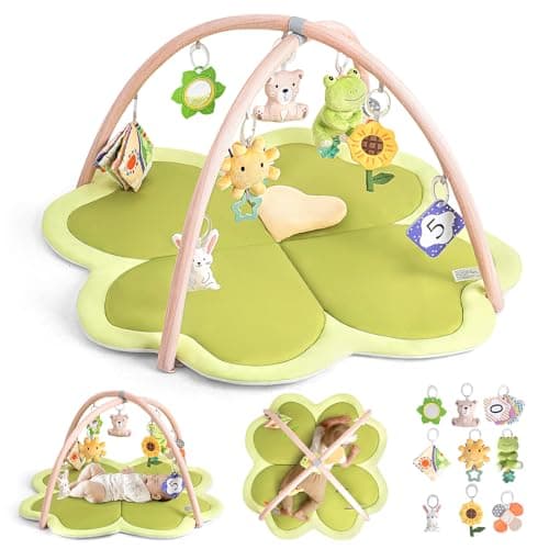Baby Play Mat Activity Gym for Babies and Toddlers, Four-Leaf Clover Baby Play Gyms & Playmats for Babies - Image 1