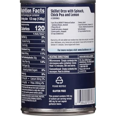 Bush's Best Reduced Sodium Garbanzos Chickpeas, Source Of Plant Based Protein And Fiber, Low Fat, Gluten Free, 16 oz - Image 8