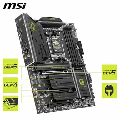 MSI MAG B850 Tomahawk MAX WiFi V1 Motherboard, ATX - Supports AMD Ryzen 9000/8000 / 7000 Processors, AM5-80A SPS VRM, DDR5 Memory Boost 8400+ MT/s (OC), PCIe 5.0 x16, M.2 Gen5, Wi-Fi 7, 5G LAN - Image 5