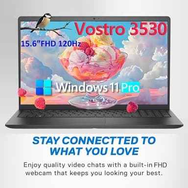 Dell 15 15.6" Laptop Computer for Home and Business Student, 13th Gen Intel 5-Core CPU (Beat i5-1145G7), 32GB DDR4 RAM, 1TB PCIe SSD, Vostro 3530 120Hz FHD, WiFi, RJ45, Type-C, HDMI, Windows 11 Pro - Image 3