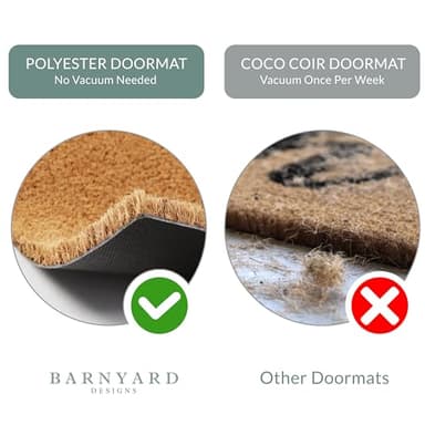 Barnyard Designs Doormat Welcome Mat for Outdoors, Large Front Door Entrance Mat, 30x17, Brown (Hello) - Image 6