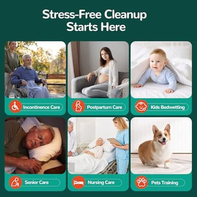 MILDPLUS Bed Pads with Adhesive Strips 30''X36'', 30 Count | Extra Large XL Underpads | Secure & Waterproof Chucks for Incontinence Care | for Adults, Seniors, Kids & Pets - Image 9