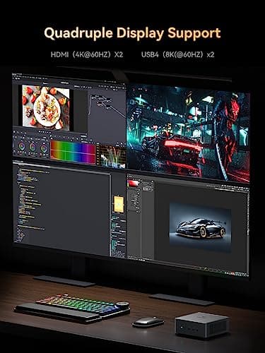MINISFORUM Venus Series UM790 Pro Mini PC AMD Ryzen 9 7940HS(8C/16T, up to 5.2GHz) 32GB DDR5 1TB PCIe4.0 SSD Micro PC, 2xUSB4(DP|8K)/ 2xHDMI(4K)/ BT5.2/ 4xUSB3.2 Mini Tower PC - Image 2