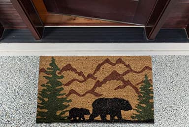 DII Animal Collection Natural Coir Doormat, 17x29, Bear Country - Image 2