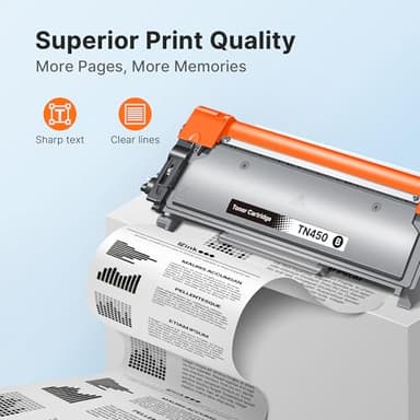 E-Z Ink Compatible Toner Cartridge Replacement for Brother TN450 TN420 TN-450 TN-420 Compatible with HL-2270DW HL-2280DW HL-2230 MFC-7360N MFC-7860DW DCP-7065DN Intellifax 2840 2940 (2 Black) - Image 3