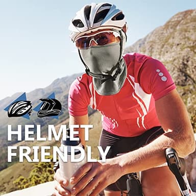Botack Balaclava Face Mask Sun UV Protection Breathable Full Head Mask for Men Women Skiing Cycling Grey - Image 4