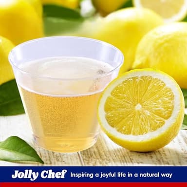 JOLLY CHEF 9 oz Clear Disposable Plastic Cups, 100 Pack Clear Plastic Cups Tumblers, Heavy-duty Party Glasses, Disposable Cups for Thanksgiving, Halloween, Christmas Party - Image 2