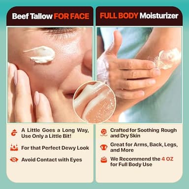 Meadow Bliss Beef Tallow for Skin - Moisturizer Cream - 100% Grass Fed - Whipped Beef Tallow - Organic Jojoba Oil - Organic Shea Butter - Supports Eczema, Rosacea+ - Made in USA - Citrus Breeze - 2 oz - Image 3