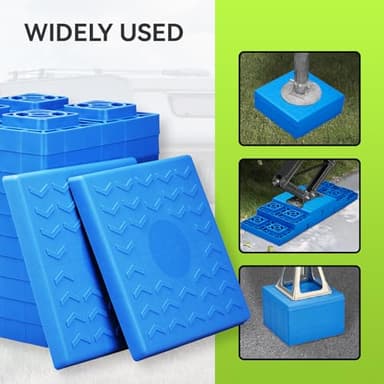 RVMATE RV Leveling Blocks 12 Pack, Heavy Duty Camper Leveling Blocks, Leveling Blocks for RVs, Reduce Trailer Movement, Trailer Leveling Blocks Great for Single and Dual Wheels - Image 6