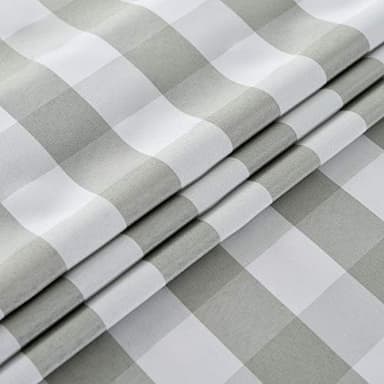 maxmill Square Checkered Tablecloth Water Resistance Antiwrinkle Spillproof Heavy Weight Gingham Table Cloth Buffalo Plaid for Buffet Banquet Parties Holiday Dinner 70 x 70 Inch Grey and White - Image 5