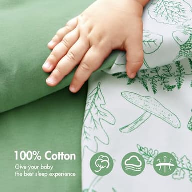 ANYEDDE 2-Pack Baby Transitional Swaddle Sleep Sack - Arms Up Swaddle 3-6 Months for Infants with Cuff Removable Design & 2-Way Zipper, Green Leaves Newborn Sack - Image 4