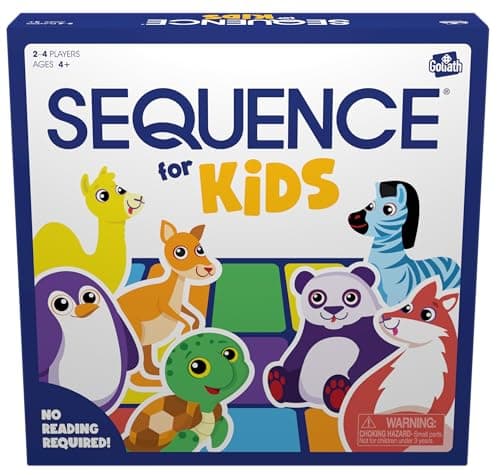 SEQUENCE for Kids -- The 'No Reading Required' Strategy Game by Jax and Goliath, Multi Color, 11 inches (2-4 players) (Packaging May Vary) - Image 1