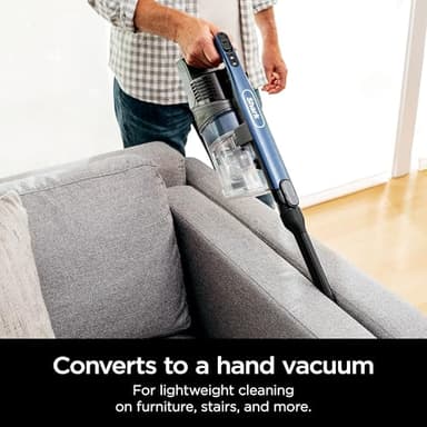 Shark Cordless Vacuum Cleaner with HEPA Filter, Lightweight, Portable, Rechargeable, Powerful Pet Hair Pickup, Removable Handheld, Crevice Tool, Dusting Brush, 50-min Runtime, Blue, IZ363HT - Image 4