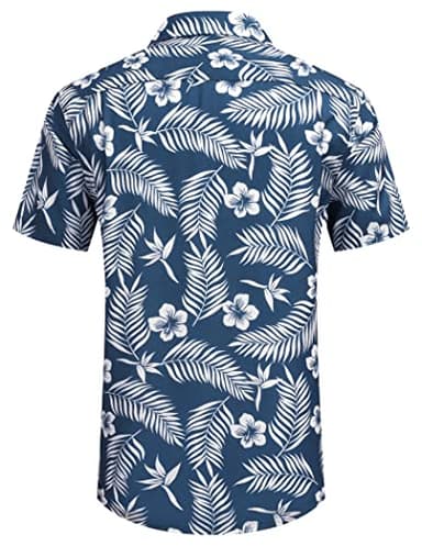 COOFANDY Mens Tropical Shirts Short Sleeve Hawaiian Print Shirts Vacation Beachwear - Image 6